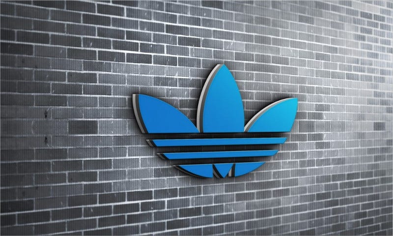 free 3d wall logo mockup